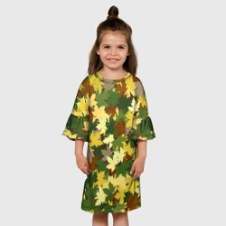 Детское платье 3D Кленовый камуфляж - фото 2