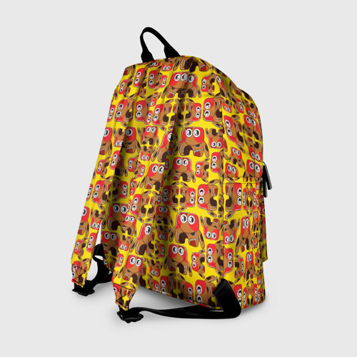 Рюкзак 3D с принтом Мультяшные разноцветные монстрики, вид сзади #1