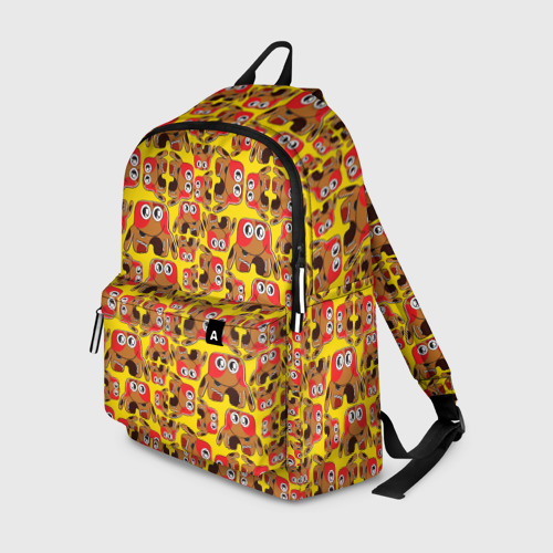 Рюкзак 3D с принтом Мультяшные разноцветные монстрики, вид спереди #2