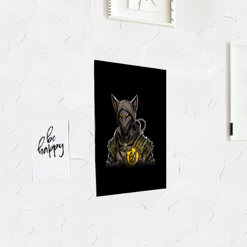 Постер Киберпанк мышь жёлтая - фото 3