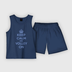 Детская пижама с шортами хлопок Keep calm and volley