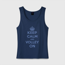 Женская майка хлопок Keep calm and volley