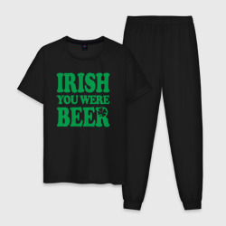 Мужская пижама хлопок Irish you were beer