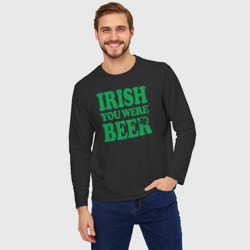 Мужской лонгслив oversize хлопок Irish you were beer - фото 2