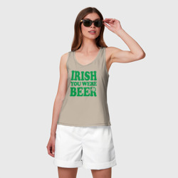 Женская майка хлопок Irish you were beer - фото 2