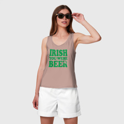 Женская майка хлопок Irish you were beer - фото 2