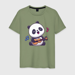 Панда с гитарой – Футболка из хлопка с принтом купить со скидкой в -20%
