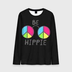 Мужской лонгслив 3D Be hippie