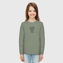 Детский лонгслив хлопок Лев знак зодиака астрология - фото 2