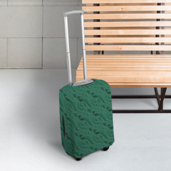Чехол для чемодана 3D Паттерн из зелёных актиний - фото 2