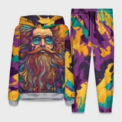 Женский костюм с толстовкой 3D Стильный хиппи в очках