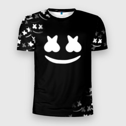 Мужская футболка 3D Slim Marshmello black collection