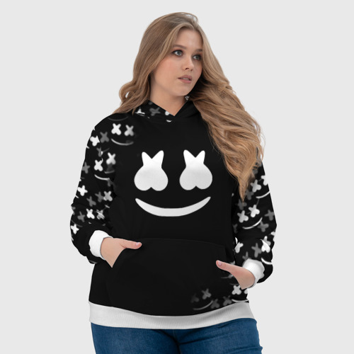 Женская толстовка 3D Marshmello black collection, цвет 3D печать - фото 6