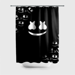 Штора 3D для ванной Marshmello black collection