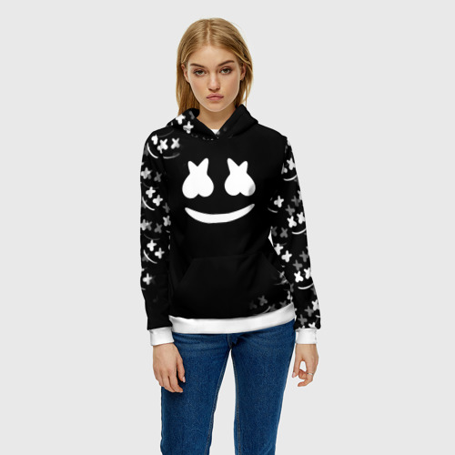 Женская толстовка 3D Marshmello black collection, цвет 3D печать - фото 3