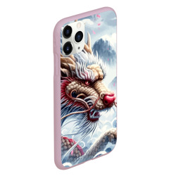 Чехол для iPhone 11 Pro матовый Свирепый японский дракон - искусство - фото 2