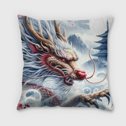 Свирепый японский дракон - искусство – Подушка с принтом купить