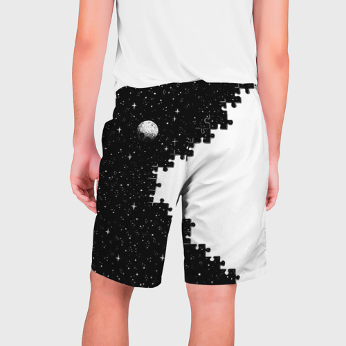 Мужские шорты 3D Космический пазл, цвет 3D печать - фото 2
