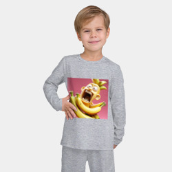 Детская пижама с лонгсливом хлопок Банановый монстр вопит - фото 2