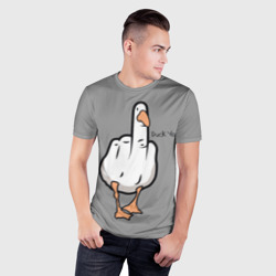 Мужская футболка 3D Slim Duck you - фото 2