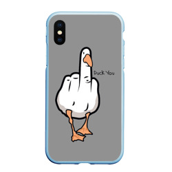 Чехол для iPhone XS Max матовый Duck you