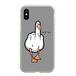 Чехол для iPhone XS Max матовый Duck you