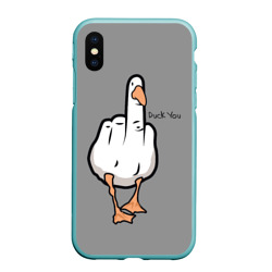 Чехол для iPhone XS Max матовый Duck you