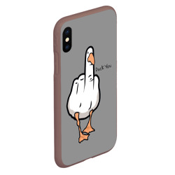 Чехол для iPhone XS Max матовый Duck you - фото 2