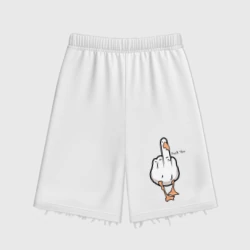 Женские шорты oversize футер хлопок Duck you - fuck you