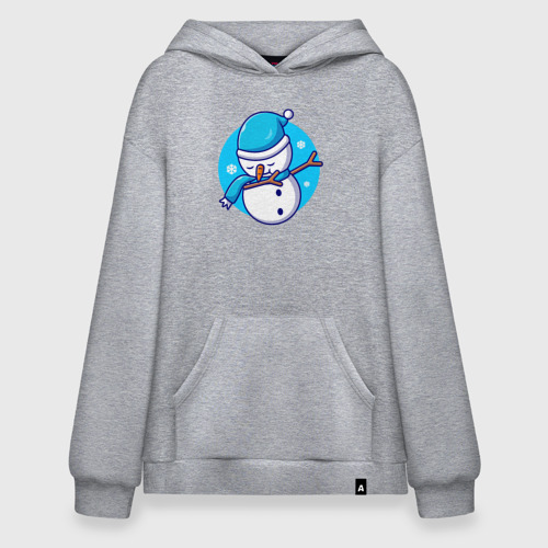 Худи SuperOversize хлопок Dab snowman, цвет меланж