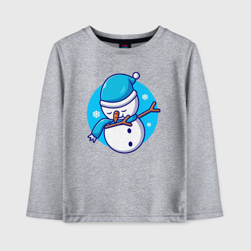 Детский лонгслив хлопок Dab snowman, цвет меланж