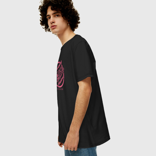 Мужская футболка хлопок Oversize Летающий скейт Марти, цвет черный - фото 5