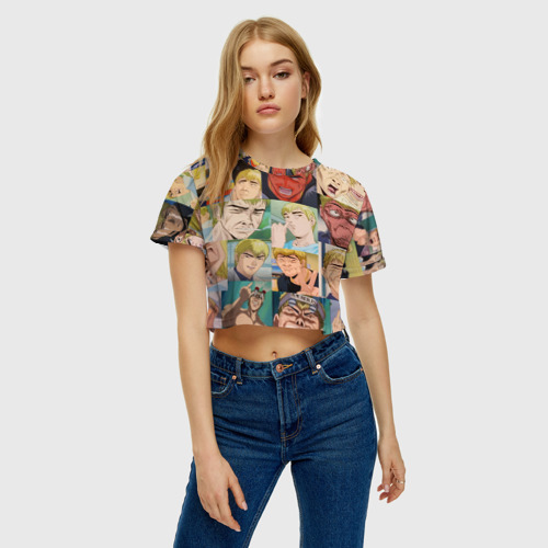 Женская футболка Crop-top 3D ГТО - Эйкити , цвет 3D печать - фото 3
