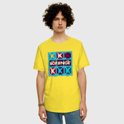 Мужская футболка хлопок Oversize Цветная ка - фото 2