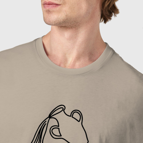 Мужская футболка хлопок Водолей знак зодиака астрология, цвет миндальный - фото 6