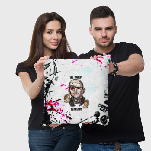 Подушка 3D Lil peep rap band - фото 3