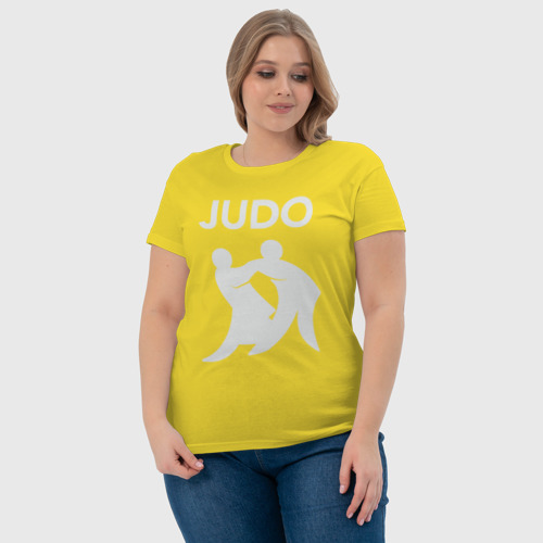 Женская футболка хлопок с принтом Warriors judo, фото #4