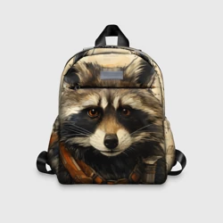 Детский рюкзак 3D Енот в стиле диаграмм Давинчи