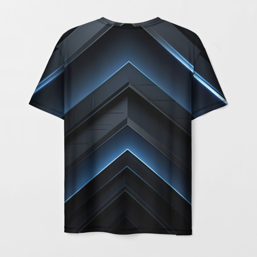 Мужская футболка 3D с принтом Синий мир абстракции, вид сзади #1