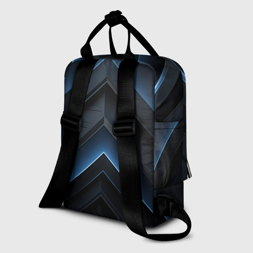 Женский рюкзак 3D с принтом Синий мир абстракции, вид сзади #1
