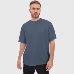 Мужская футболка oversize 3D Доберман на спине в красной краске - фото 2