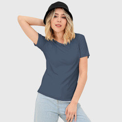 Женская футболка 3D Slim Доберман на спине в красной краске - фото 2