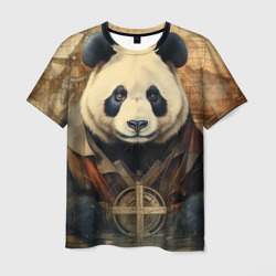 Панда арт-портрет – Мужская футболка 3D с принтом купить со скидкой в -26%