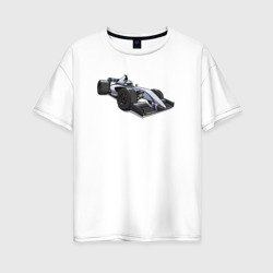 Женская футболка хлопок Oversize Формула 1 Вильямс