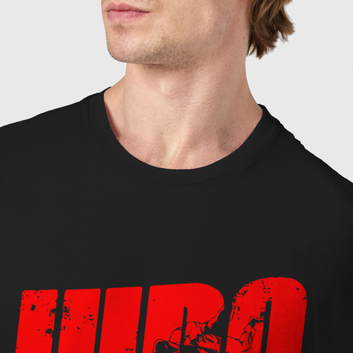 Мужская футболка хлопок Judo red, цвет черный - фото 6