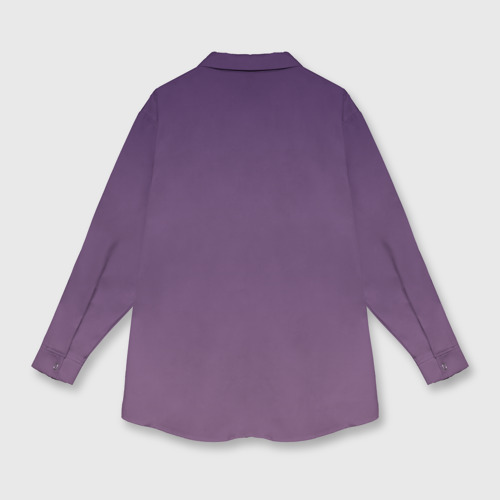 Мужская рубашка oversize 3D с принтом Фиолетовая косуха лича с черепами, вид сзади #1