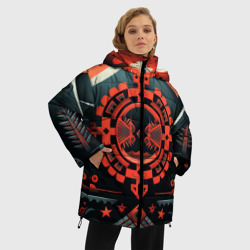 Женская зимняя куртка Oversize Рисунок в стиле американских индейцев - фото 2