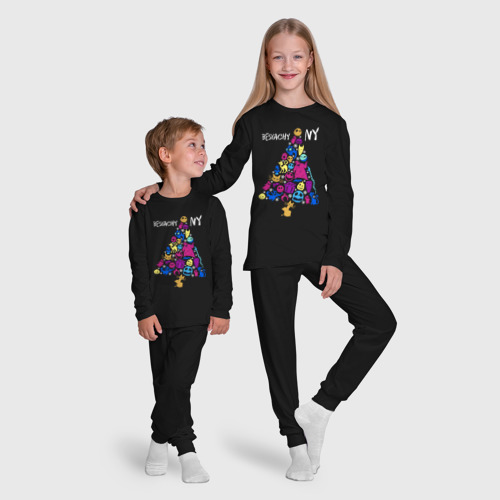 Детская пижама с лонгсливом хлопок Кошмар перед рождеством - Тим Бёртон, цвет черный - фото 9