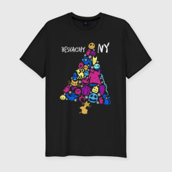 Мужская футболка хлопок Slim Кошмар перед рождеством - Тим Бёртон