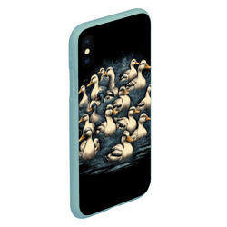 Чехол для iPhone XS Max матовый Утки в пруду - фото 2